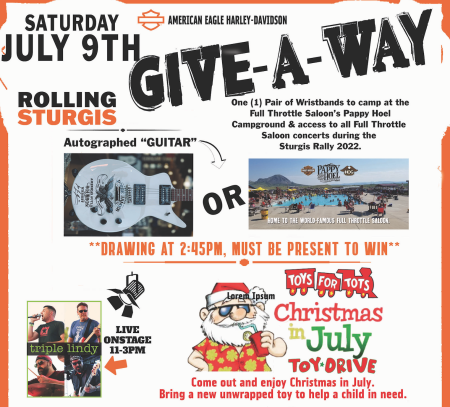 Rolling Sturgis GIVEAWAY, Christmas In July & Operation Rucksack, All Rolled Into One!!