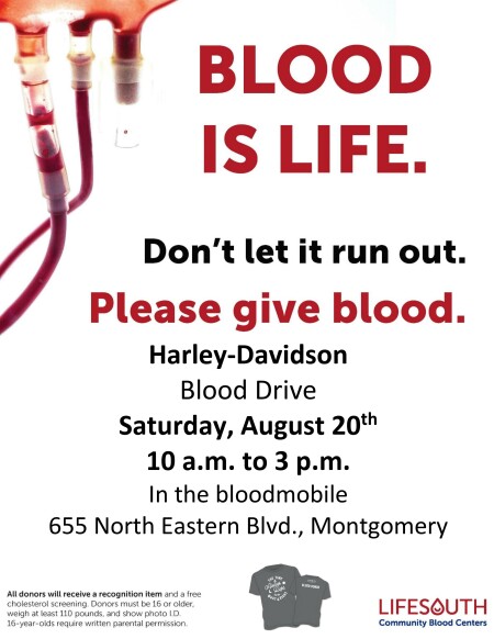 Montgomery Harley Davidsons Blood Drive