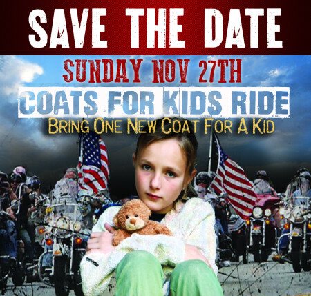 SAVE THE DATE: Coats For Kids Ride 2022
