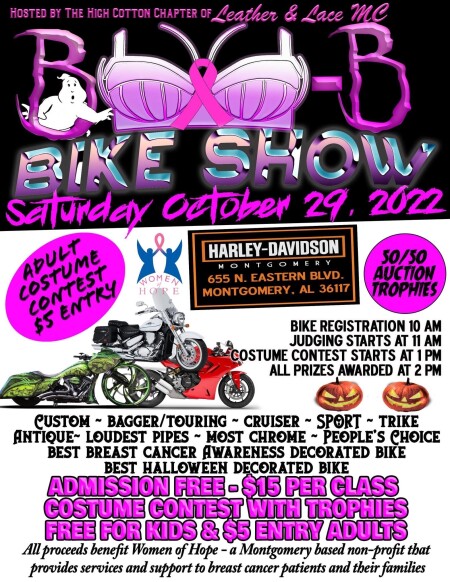 BOO-B BIKE SHOW HOSTED BY LEATHER & LACE MC