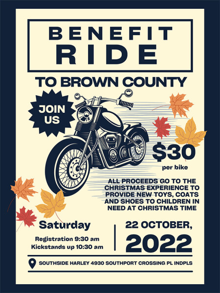 Benefit Ride to Brown County - starts here
