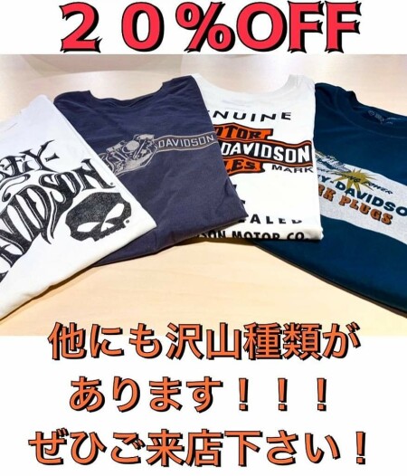 TシャツALL20%OFFキャンペーン!