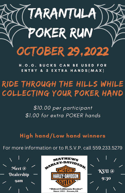 TARANTULA POKER RUN