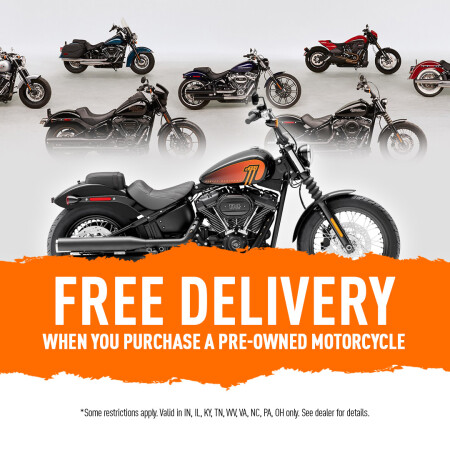 Free Delivery with Purchase of a Pre-owned Motorcycle!