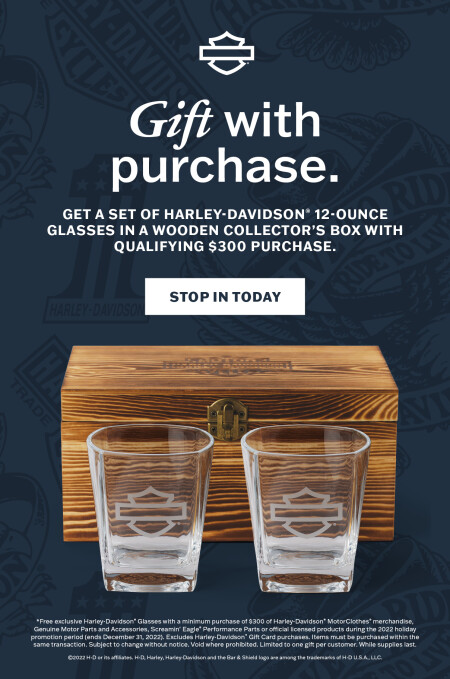 Get a free collectors set of H-D glasses!
