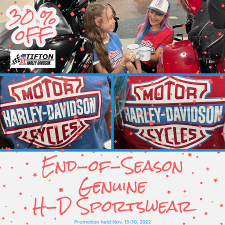 End-of-season Harley-Davidson Sportswear