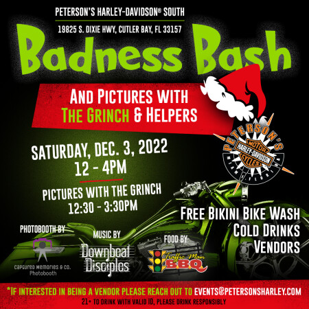BADNESS BASH & PICTURES WITH THE GRINCH!