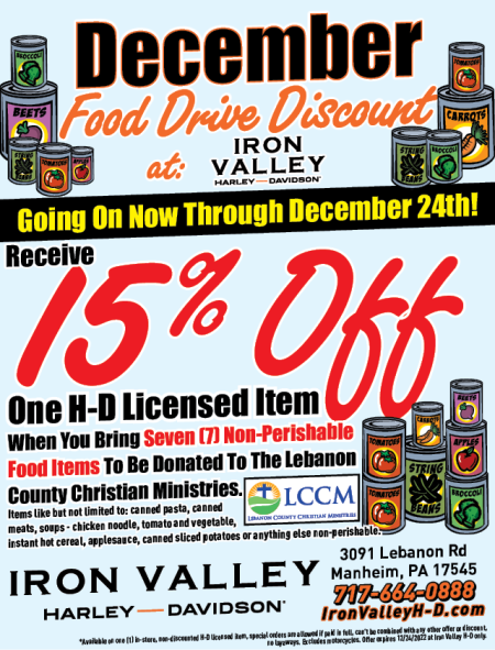 December Food Drive Discount