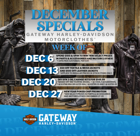 December Specials in Motorclothes®