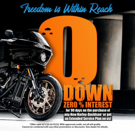 Zero Down and Zero % Interest for 90 Days!