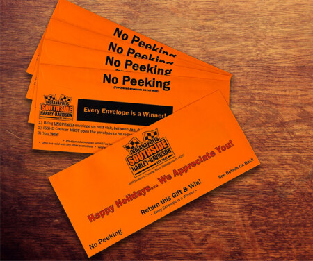 Orange No Peeking Envelopes