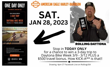 One Day Only Daytona Givaway