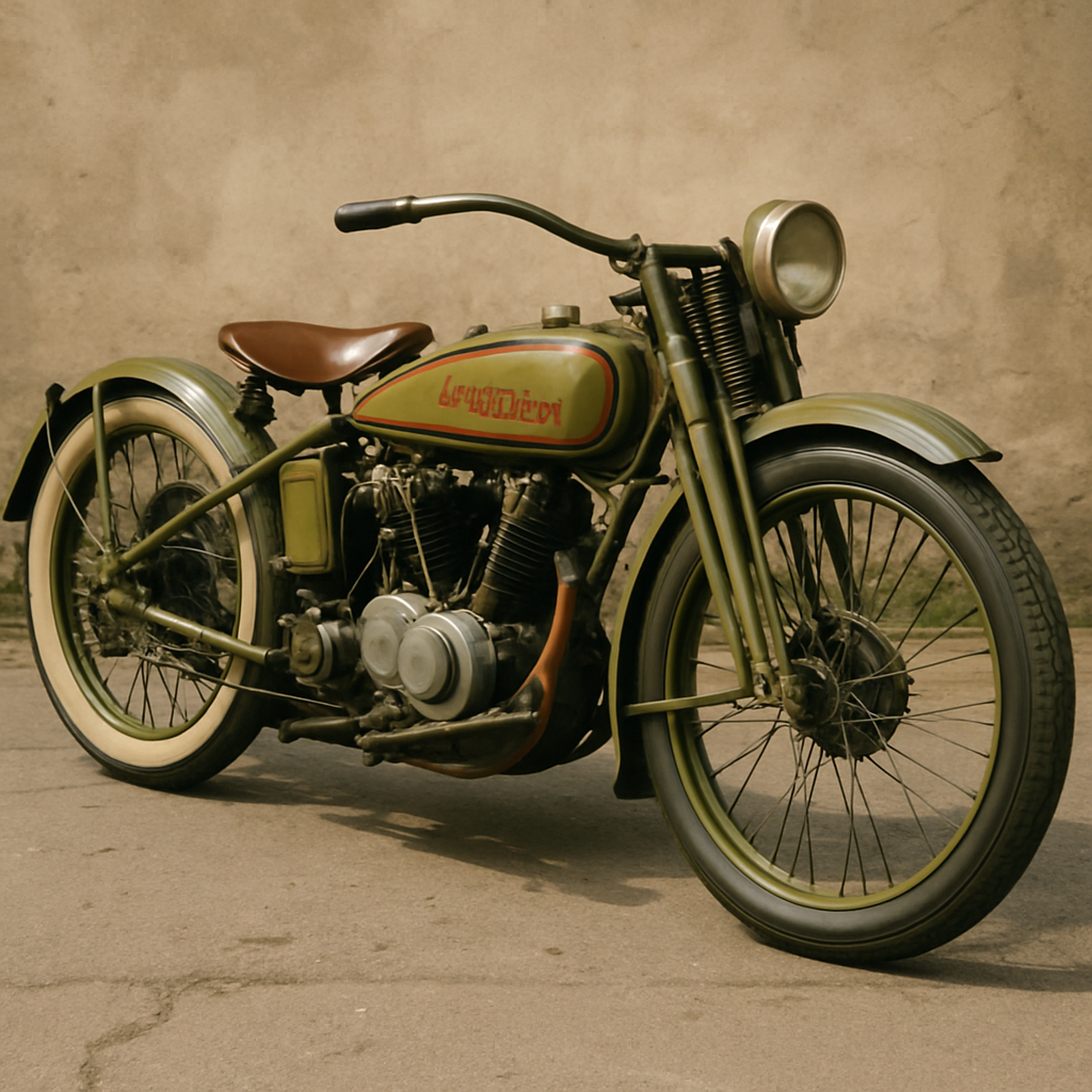 Vintage Harley-Davidson motorcycle with iconic design