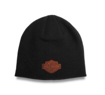 MEN'S CONTRAST BAR&SHIELD KNIT HAT