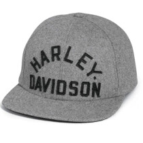 ミディアムヘザーグレー・メンズ・ステープルアンストラクチャード・ストラップバックCAP