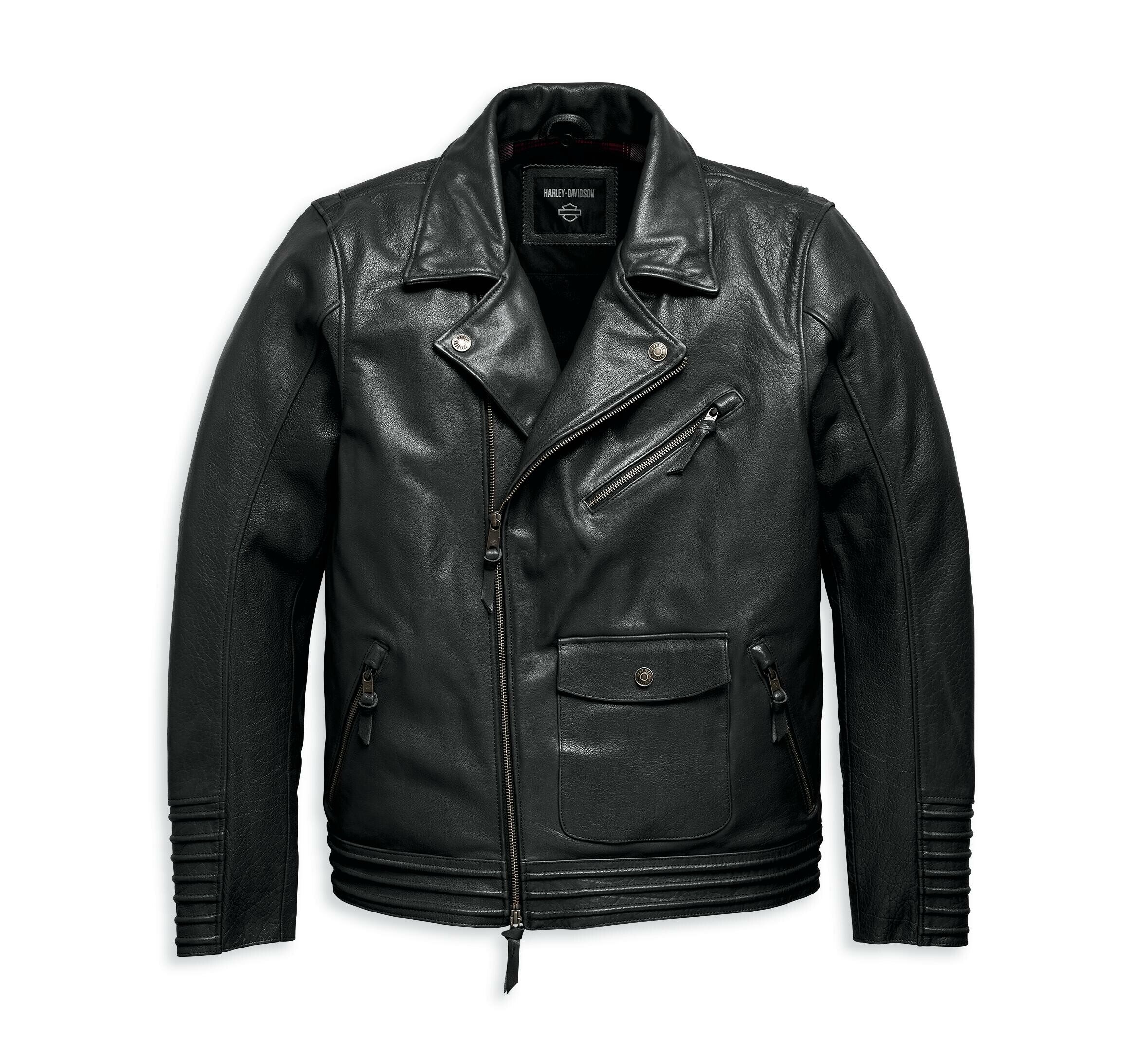 Men's Maverick Leather Biker Jacket - Black | Harley-Davidson® Amman