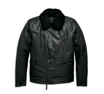Men's Maverick Leather Biker Jacket - Black