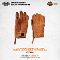 H-D® Women's Electra Full Finger Studded Leather Glove