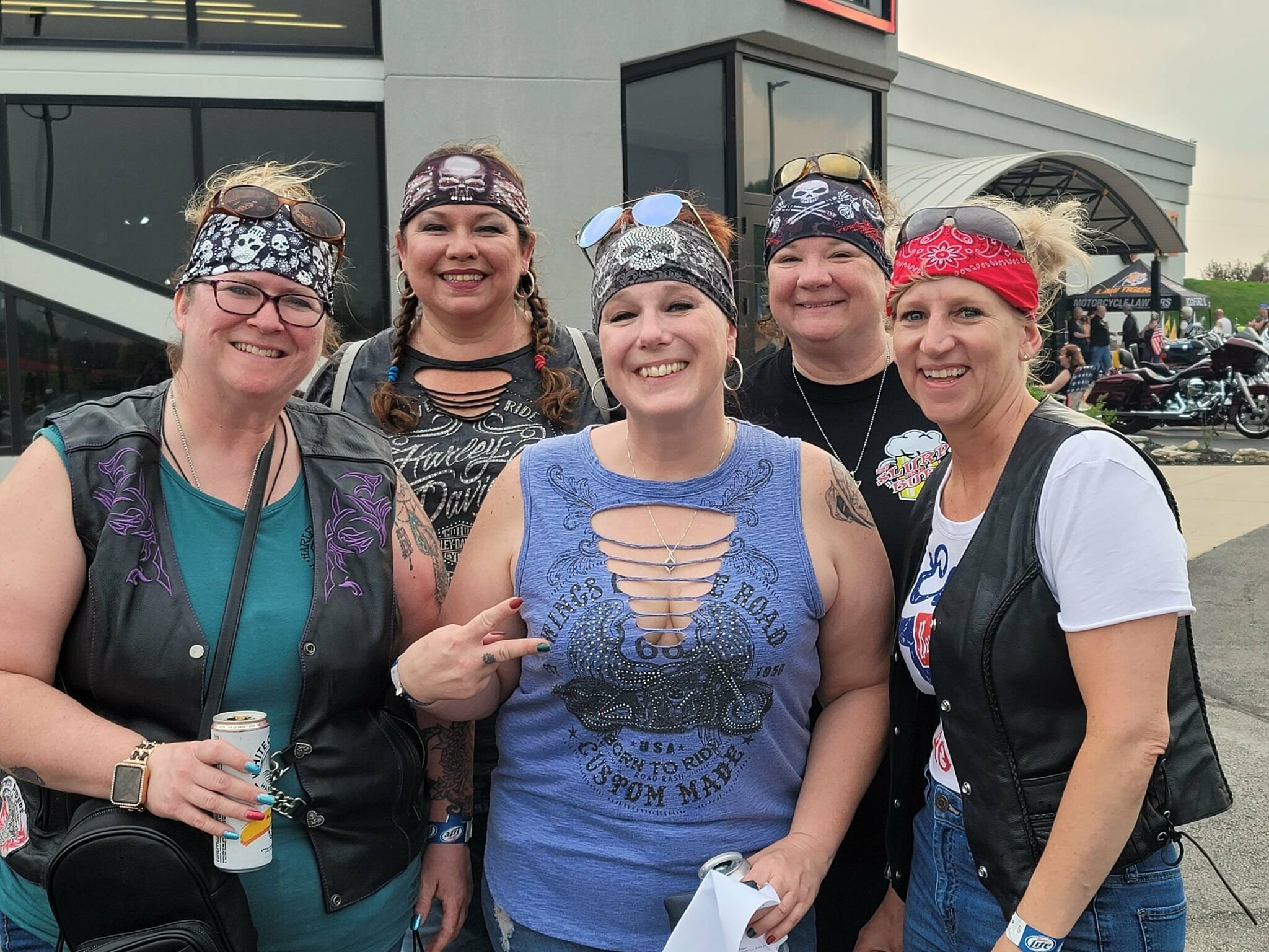 Customers and riders enjoying an event at Kegel Harley-Davidson