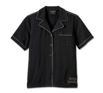 WOMEN'S CLUB CREW CONTRAST PIPING SHIRT