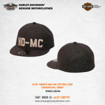 Harley-Davidson® Men's HD-MC Fitted Cap - Charcoal Grey