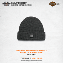 Harley-Davidson® Men's Harley Forever Waffle Beanie - Blackened Pearl