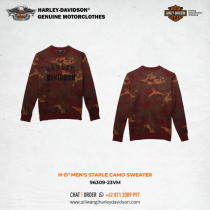 Harley-Davidson® Men's Staple Camo Sweater - Camo - Burgundy