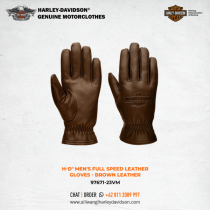 Harley-Davidson® Men's Full Speed Leather Gloves - Brown Leather