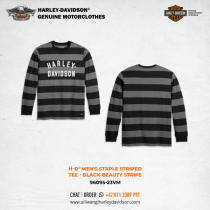 Harley-Davidson® Men's Staple Striped Tee - Black Beauty Stripe