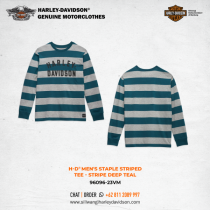 Harley-Davidson® Men's Staple Striped Tee - Stripe Deep Teal