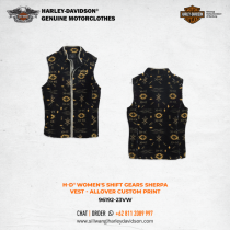 Harley-Davidson® Women's Shift Gears Sherpa Vest - Allover Custom Print