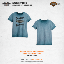 Harley-Davidson® Women's Tread Setter Slub Tee - Deep Teal