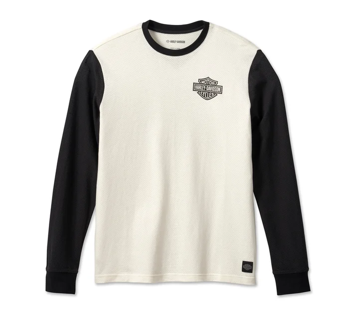 メンズ・レーシングTシャツ・カラーブロック/クラウドダンサー