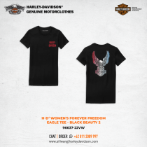 Harley-Davidson® Women's Forever Freedom Eagle Tee - Black Beauty
