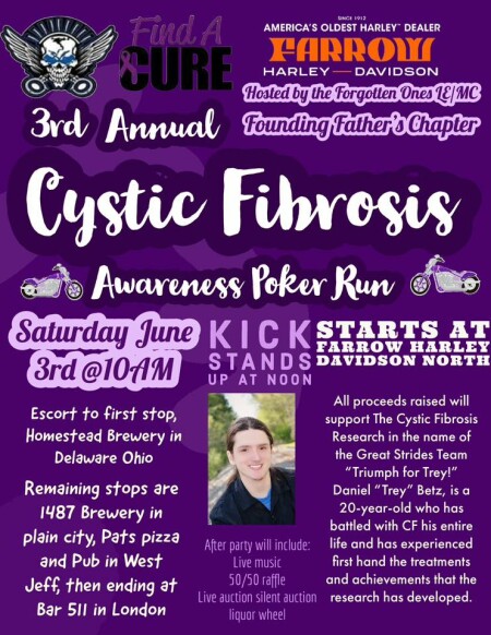 3rd Annual Cystic Fibrosis Awareness Poker Run