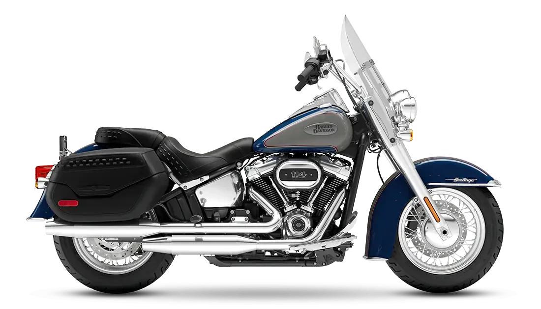 2023 Harley-Davidson<sup>®</sup> Heritage Classic Billiard Blue/Billiard Gray – Black Finish FLHCS