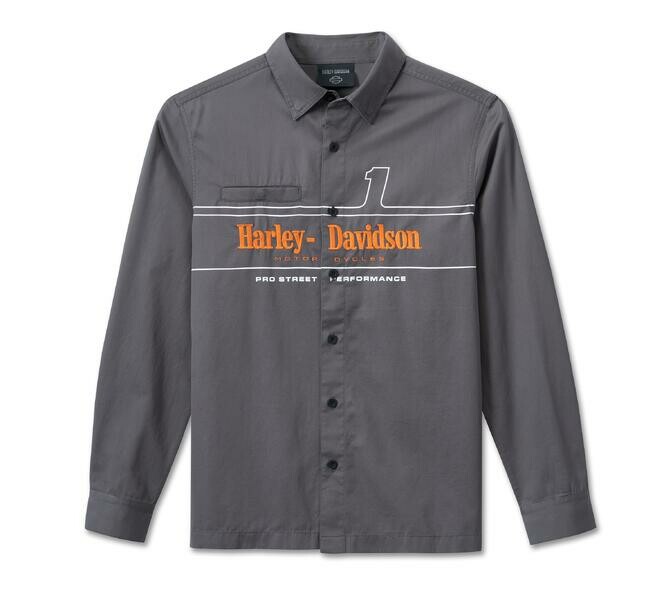 HARLEY DAVIDSON / 長袖シャツ/M/コットン/GRY/96079-24VM// MEN'S #1 RACING SHIRT | Harley-Davidson® 倉敷