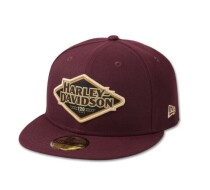 CAP-120TH,BB,WOVEN,DARK RED