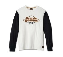 TEE-120TH,KNIT,OFF WHITE COLORBLOCK