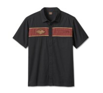 SHIRT-120TH, WOVEN,BLACK
