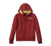 HOODIE-120TH,KNIT,RED HEATHER