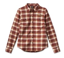 SHIRT-120TH,WOVEN,RED PLAID