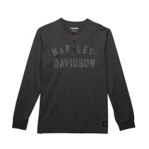 HENLEY-KNIT,DARK GREY HEATHER
