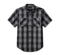 MEN'S TROPHY BAR & SHIELD SHORT SLEEVE PLAID SHIRT