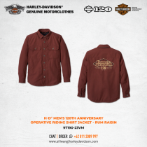 Harley-Davidson® Men's 120th Anniversary Operative Riding Shirt Jacket - Rum Raisin
