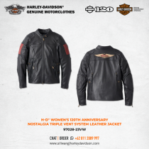 Harley-Davidson® Women's 120th Anniversary Nostalgia Triple Vent System Leather Jacket