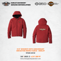 Harley-Davidson® Women's 120th Anniversary Deflector Riding Fleece - Merlot
