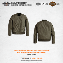 Harley-Davidson® Women's Mercer Harley-Davidson ADV Bomber Waxed Riding Jacket