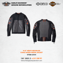 Harley-Davidson® Men's Harley-Davidson Brawler Camo Mixed Media Jacket
