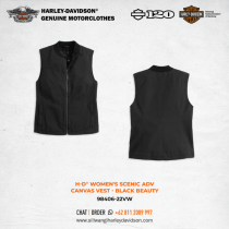Harley-Davidson® Women's Scenic H-D ADV Canvas Vest - Black Beauty